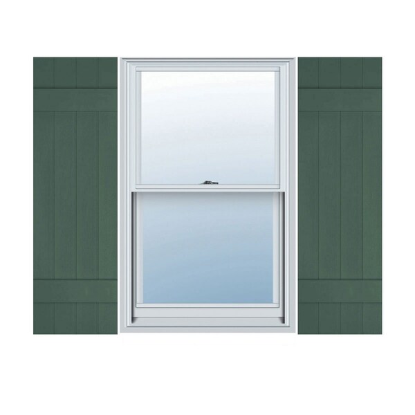 Ekena Millwork Lifetime Vinyl, 4 Board Joined (2 Batten), Board-n-Batten Shutters, w/Shutter Loks, LJ4C14X02600FG, PR LJ4C14X02600FG - main